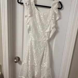 white lace formal dress